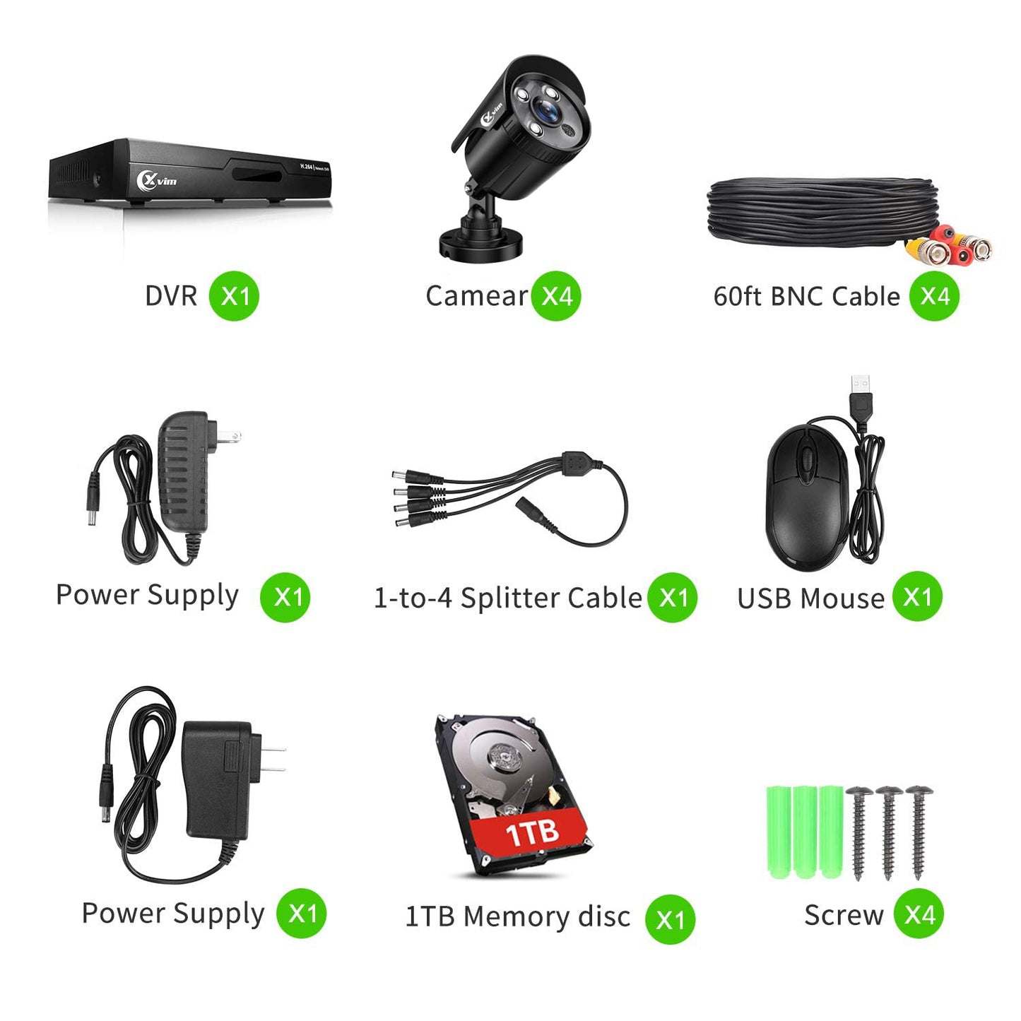 8CH 1080P Home Security Camera System