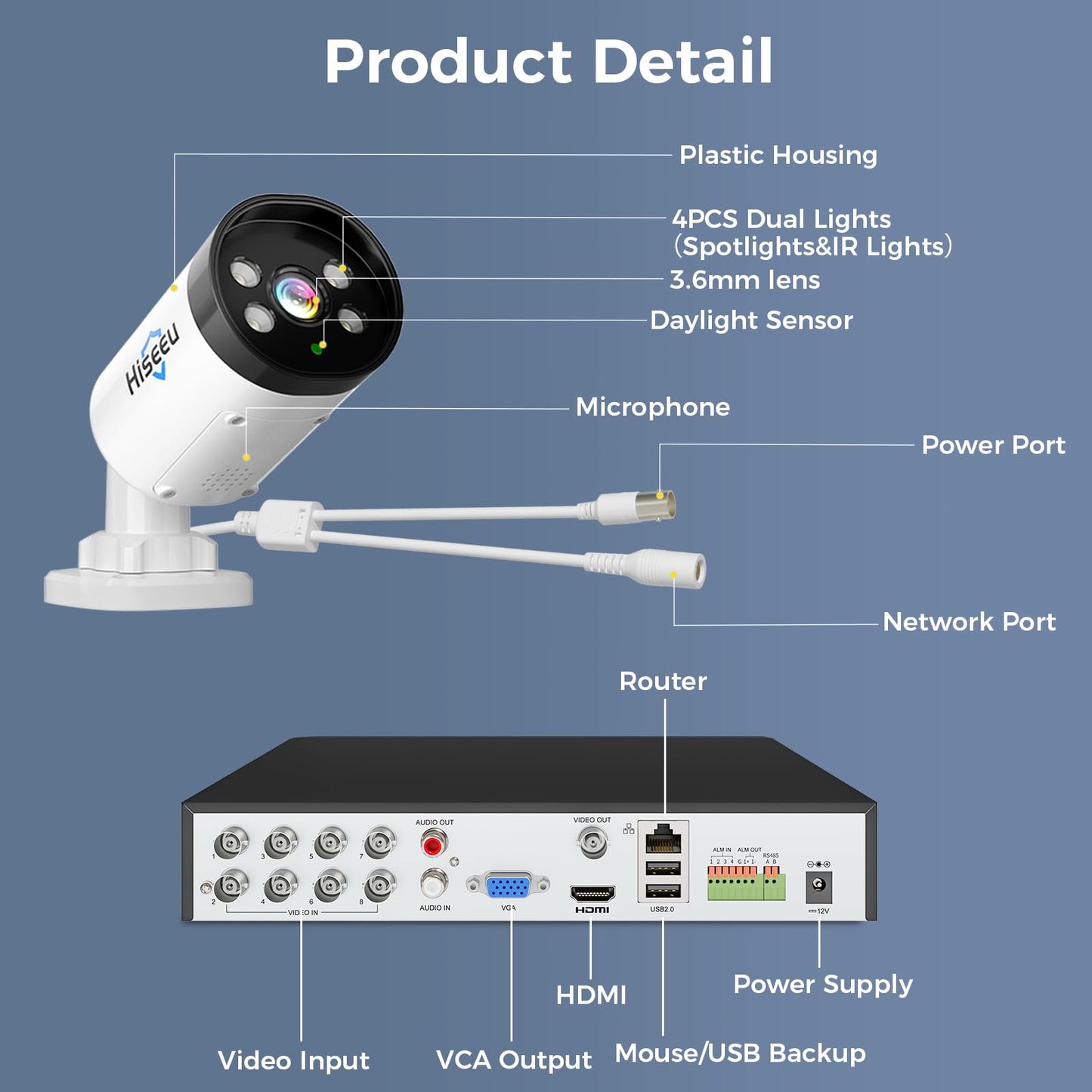 8 MP CCTV Home Wired Security Camera
