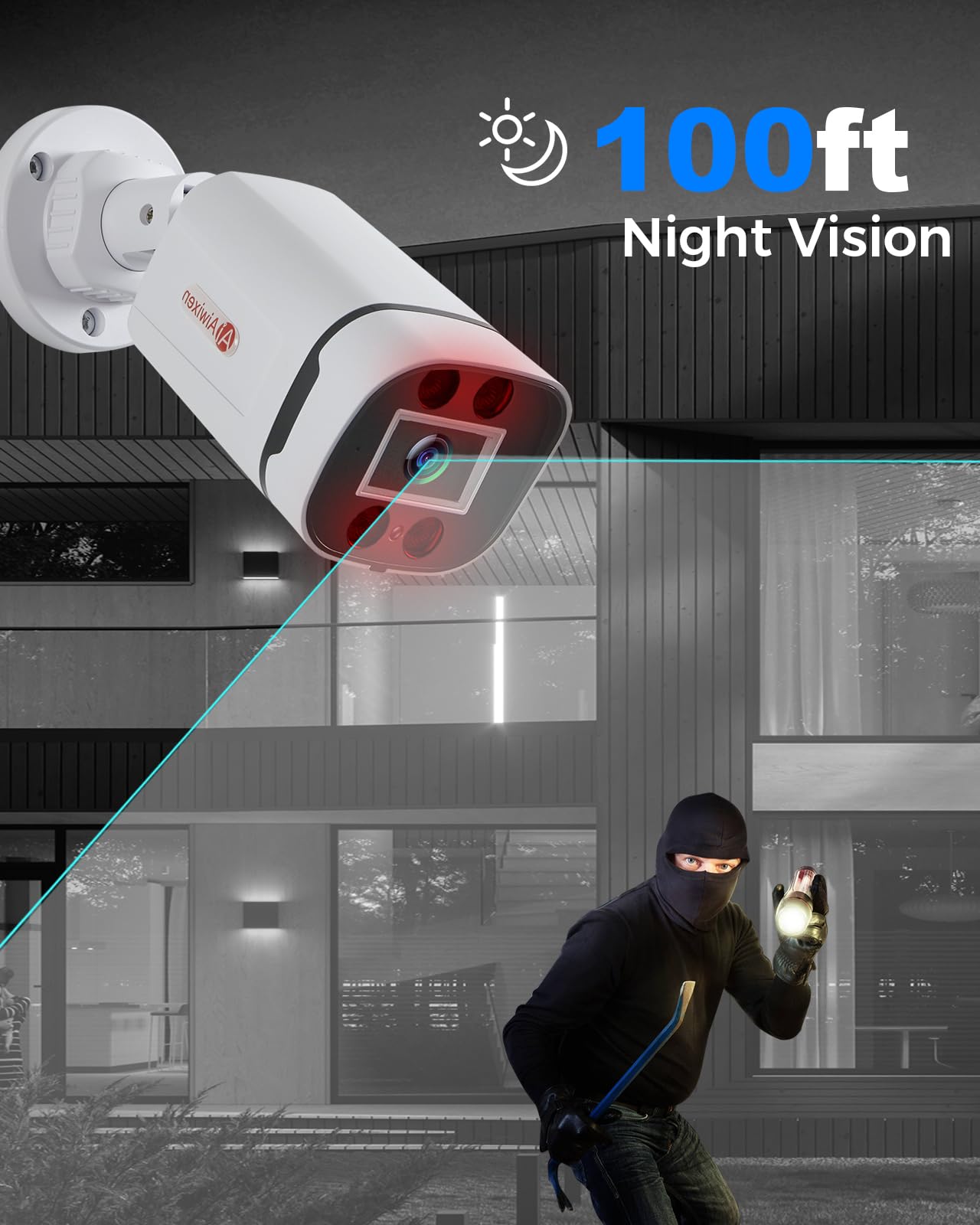 5MP 2k HD Wired Security Camera