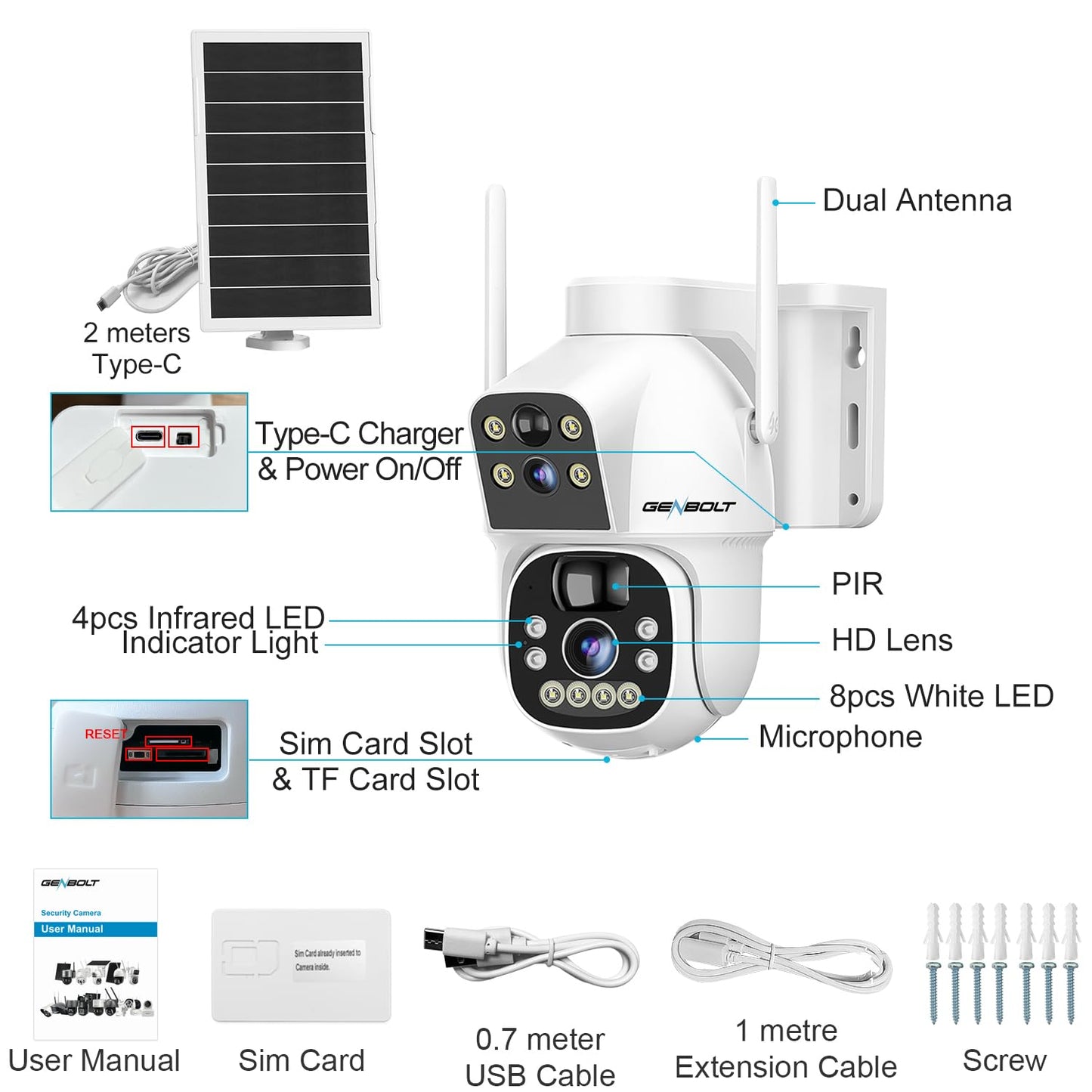 LTE Cellular Solar Security Camera
