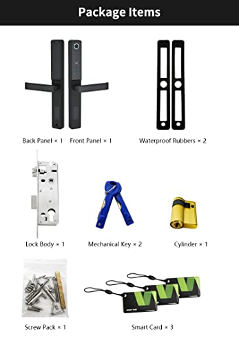 Waterproof Keyless Fingerprint  Smart Door Lock