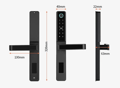 Waterproof Keyless Fingerprint  Smart Door Lock