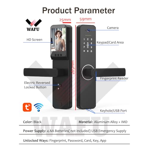 Smart Lock with 120° Wide-Angle Camera