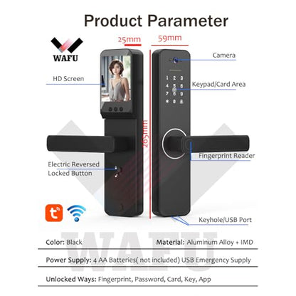 Smart Lock with 120° Wide-Angle Camera