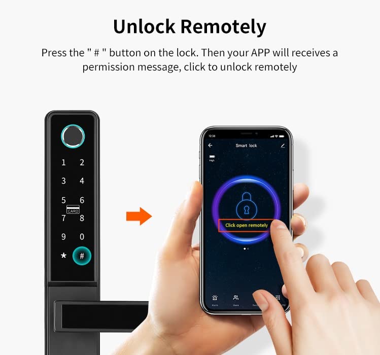 Waterproof Keyless Fingerprint  Smart Door Lock