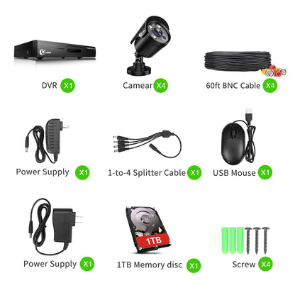 8CH 1080P Home Security Camera System