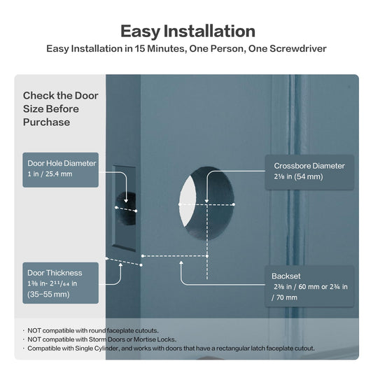 Smart Lock with 2K 180° Camera