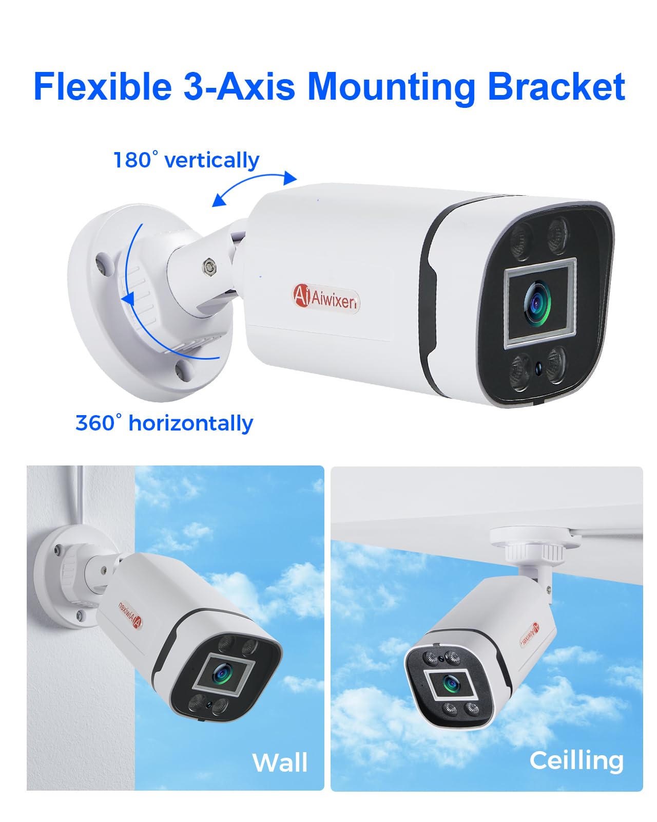 5MP 2k HD Wired Security Camera