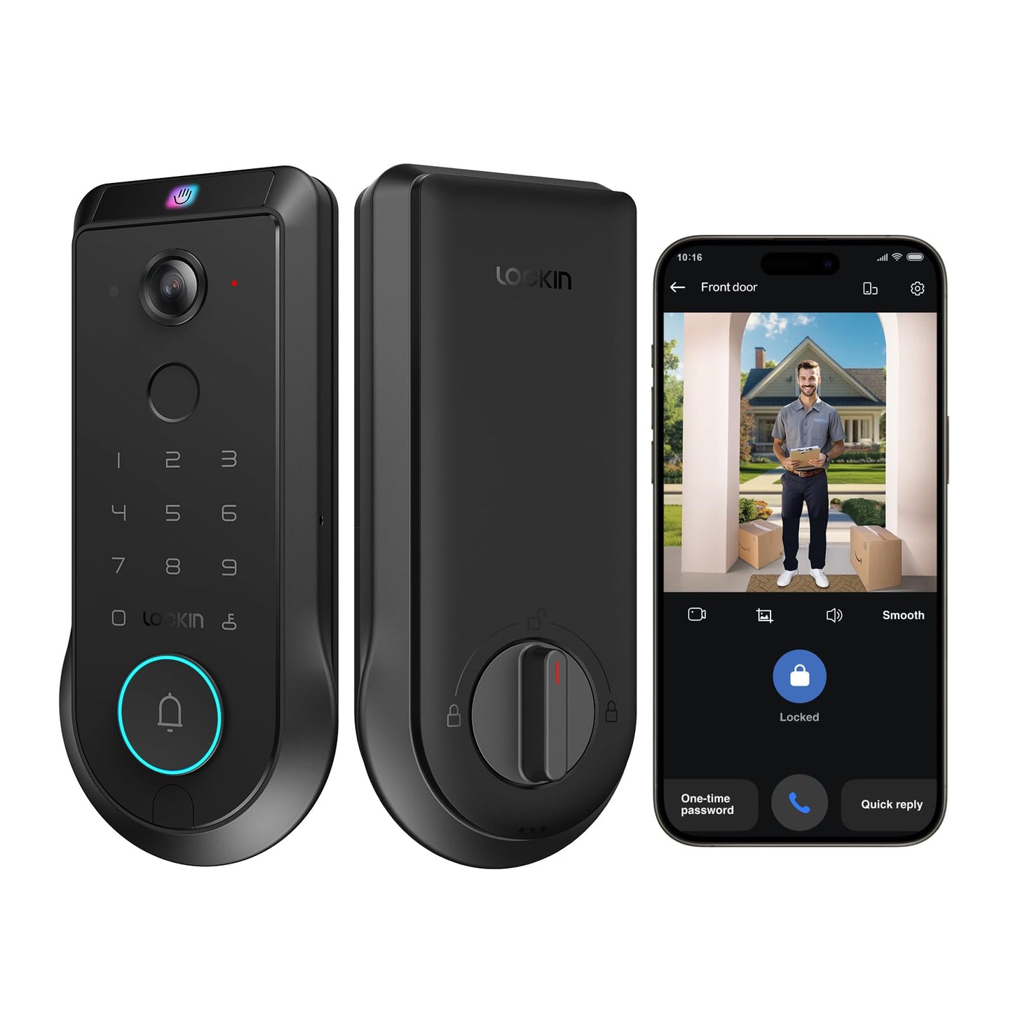 Smart Lock with 2K 180° Camera