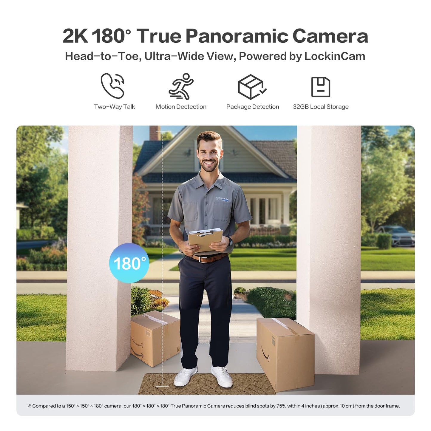 Smart Lock with 2K 180° Camera