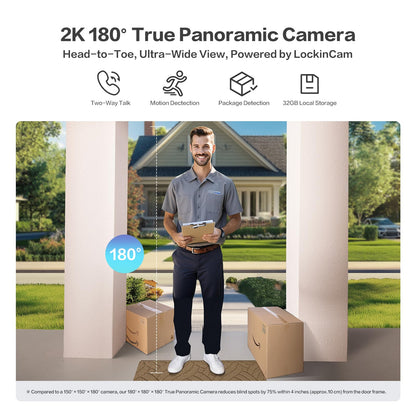 Smart Lock with 2K 180° Camera