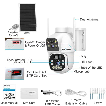 LTE Cellular Solar Security Camera