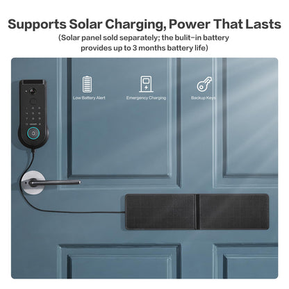 Smart Lock with 2K 180° Camera